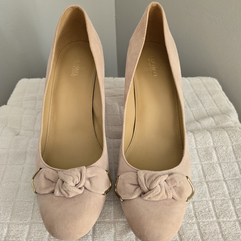 Michael Kors Blush Heels with Bow Accent